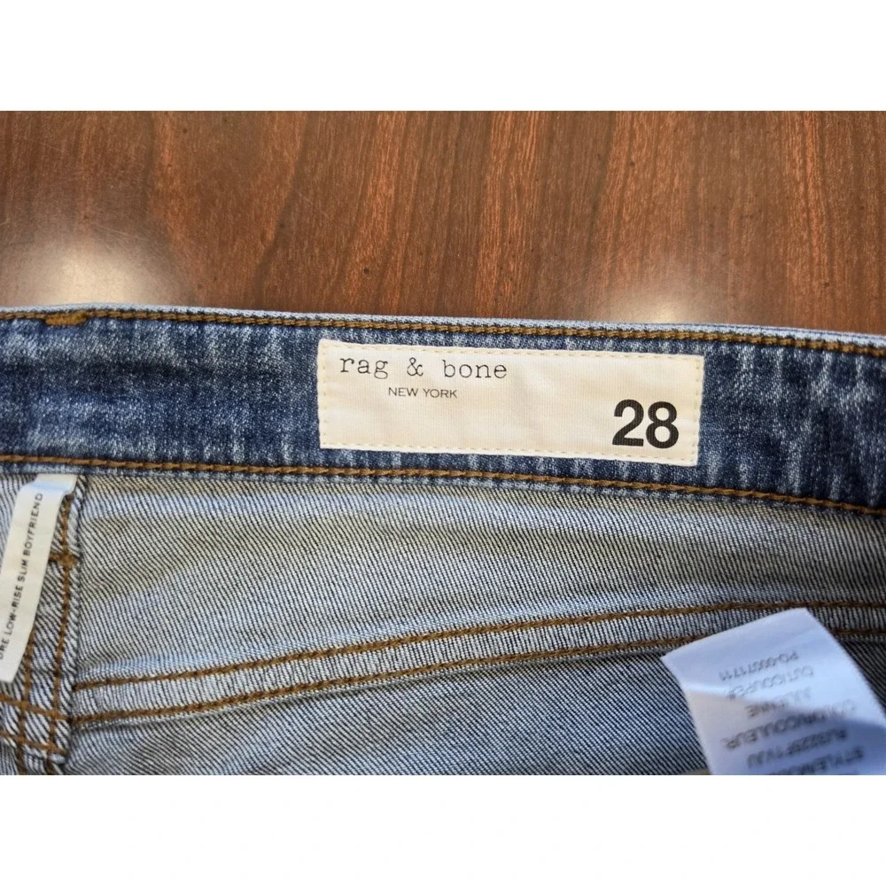 Rag & Bone Dre Slim Boyfriend Jeans NWT Size 28 Julienne Indigo Low Rise Stretch